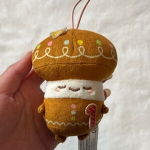 Smoko Cute Brown holiday mushroom Plush Keychain